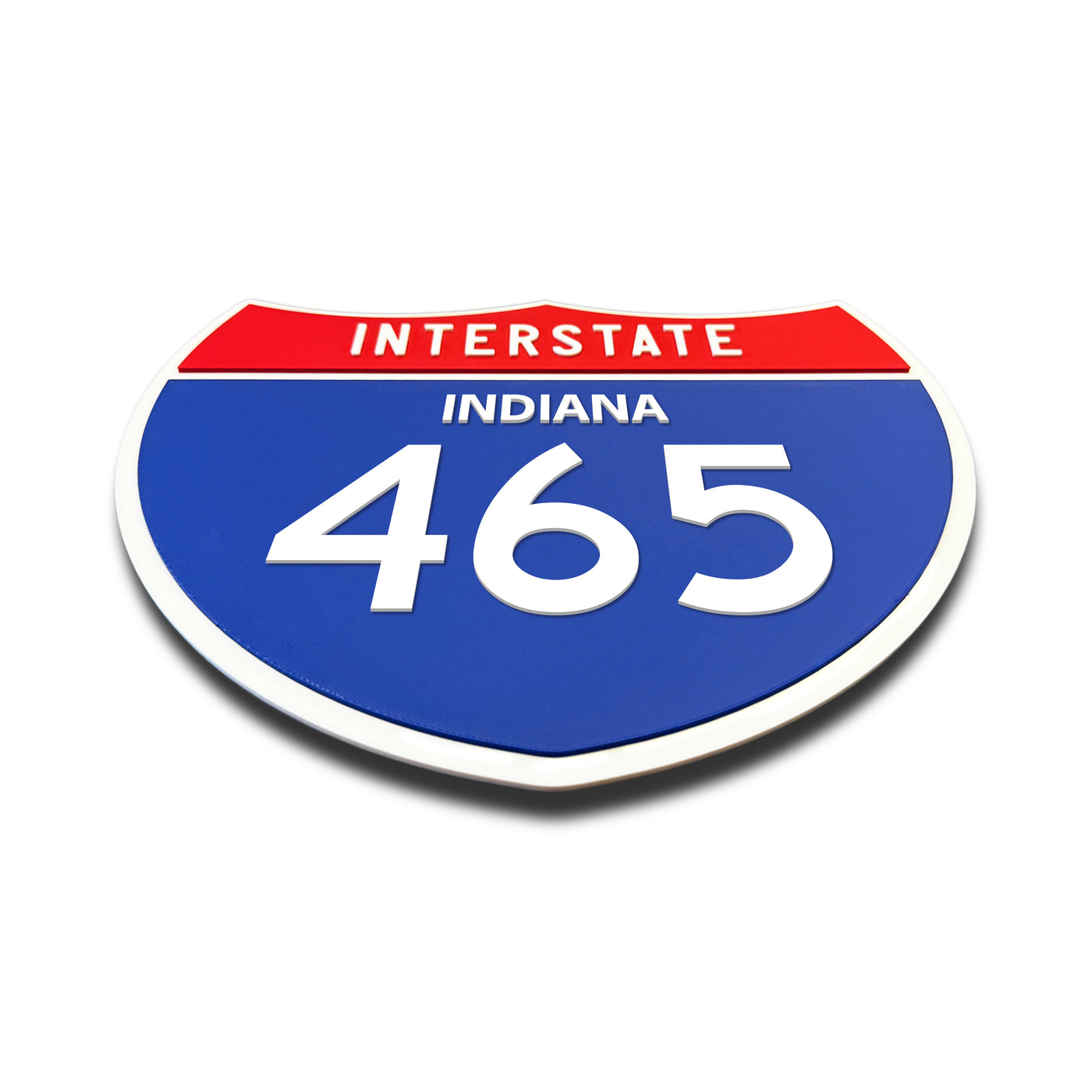 Interstate 465 – Indiana road sign replica flat view