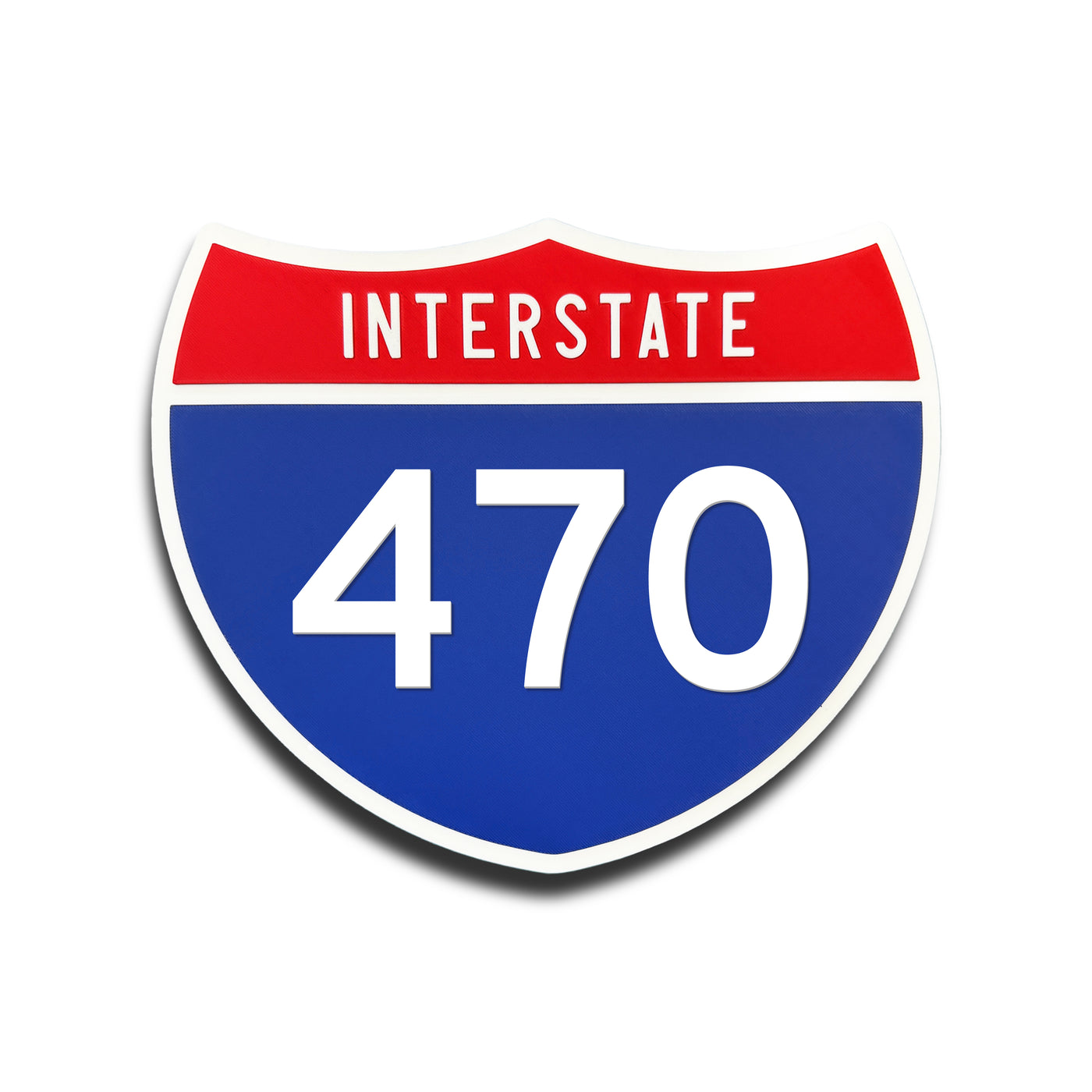Interstate 470 Number Only road sign replica front view