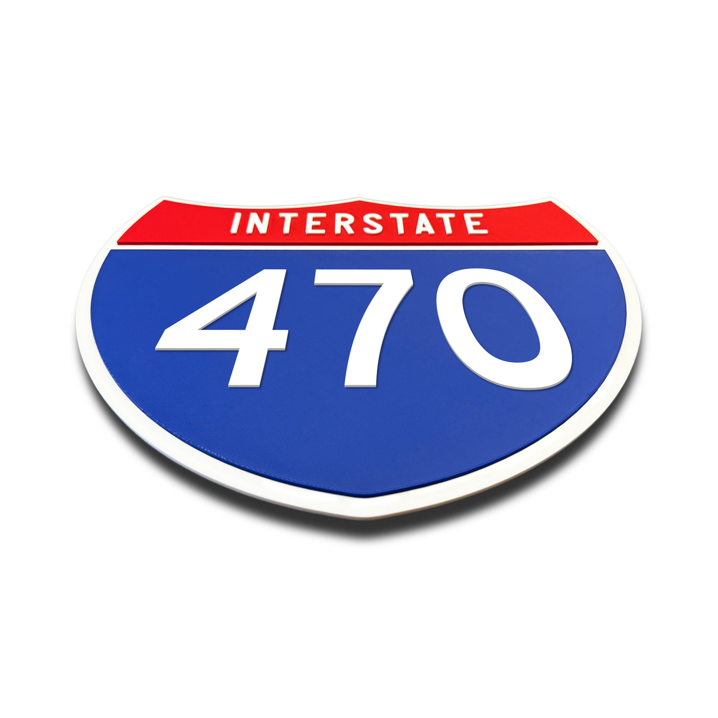 Interstate 470 Number Only road sign replica flat view