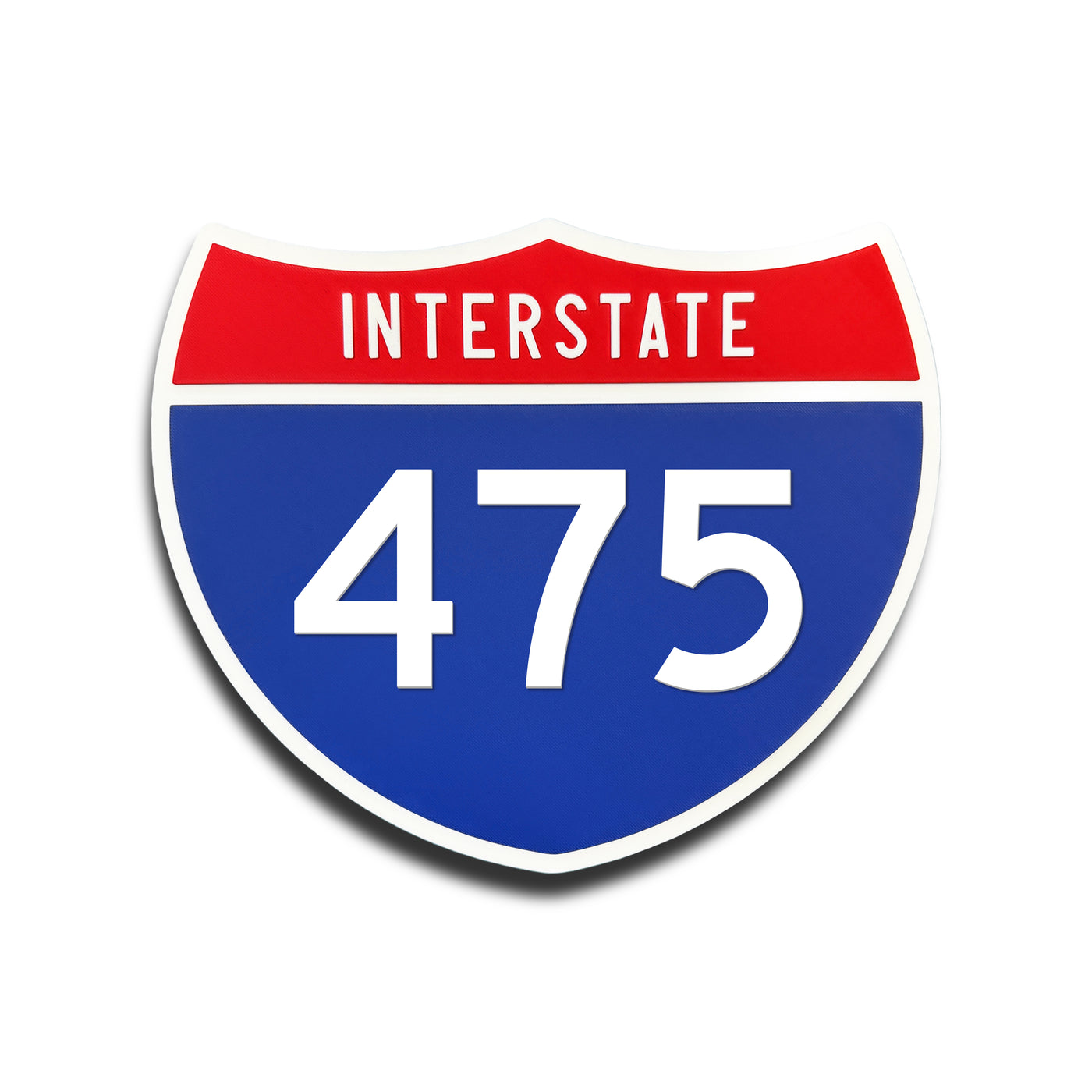 Interstate 475 Number Only road sign replica front view