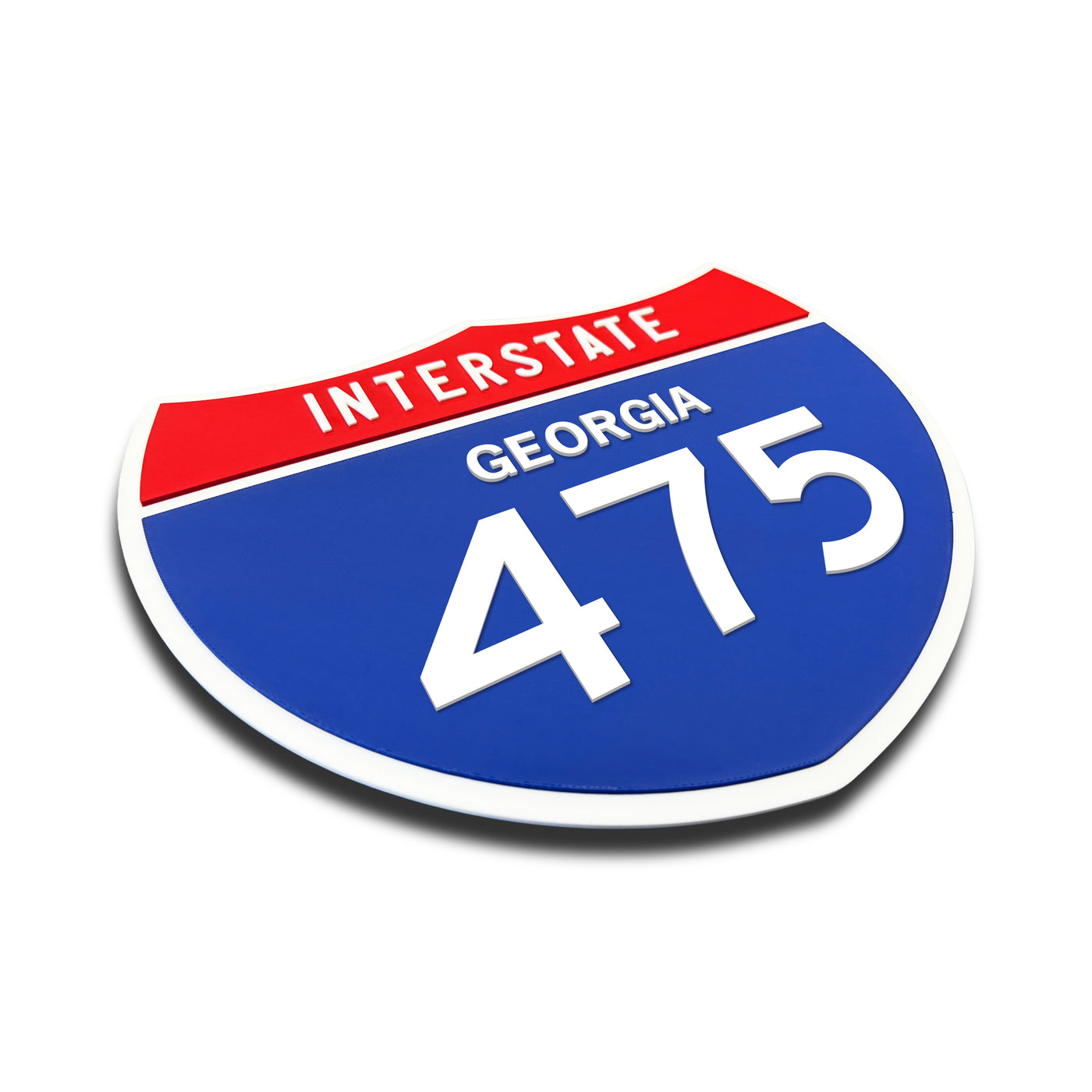 Interstate 475 – Georgia road sign replica three-quarter view