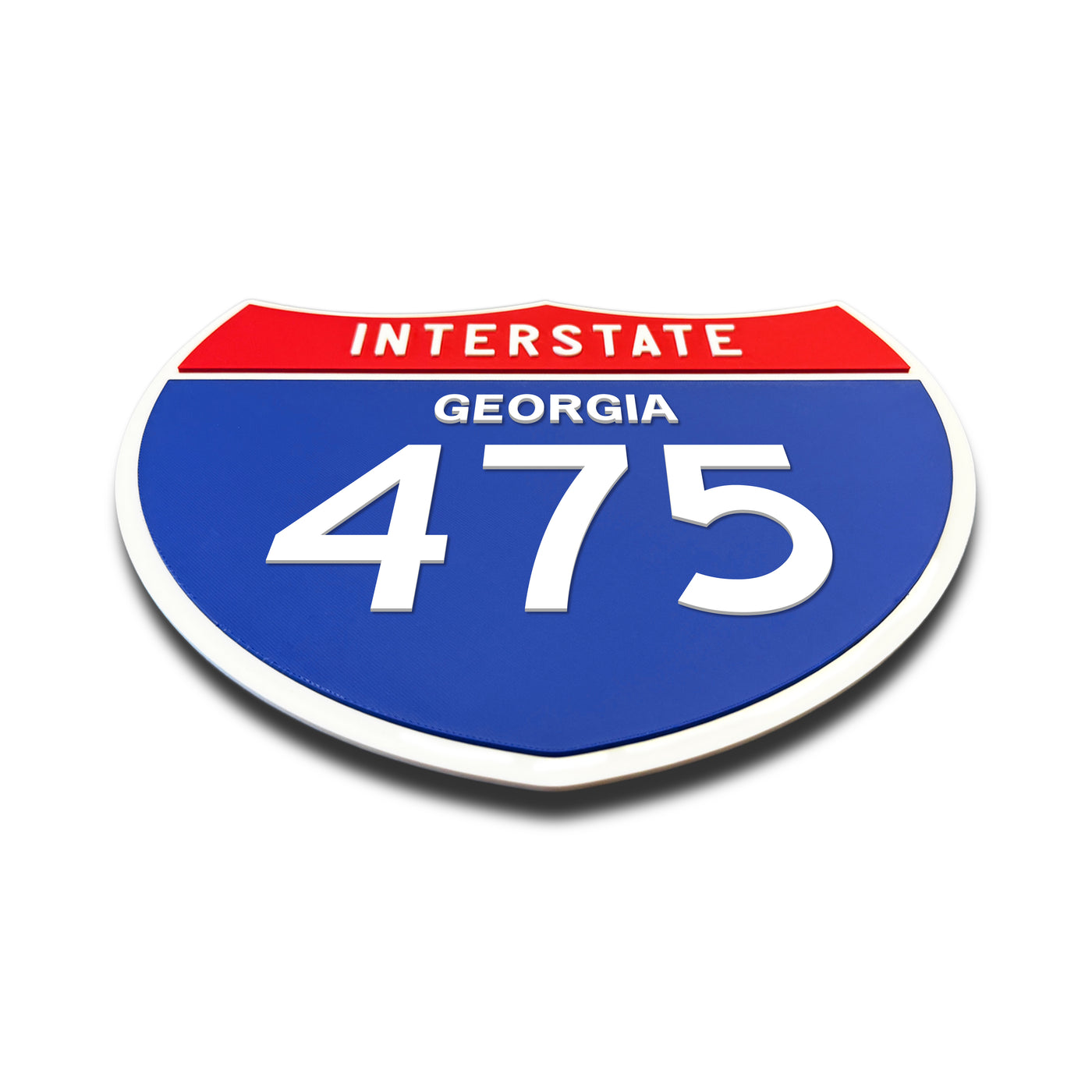 Interstate 475 – Georgia road sign replica flat view