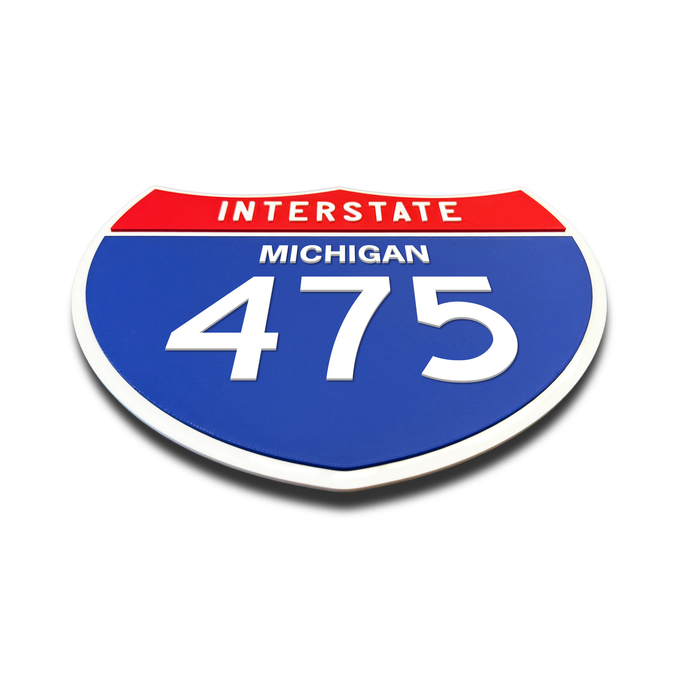 Interstate 475 – Michigan road sign replica flat view
