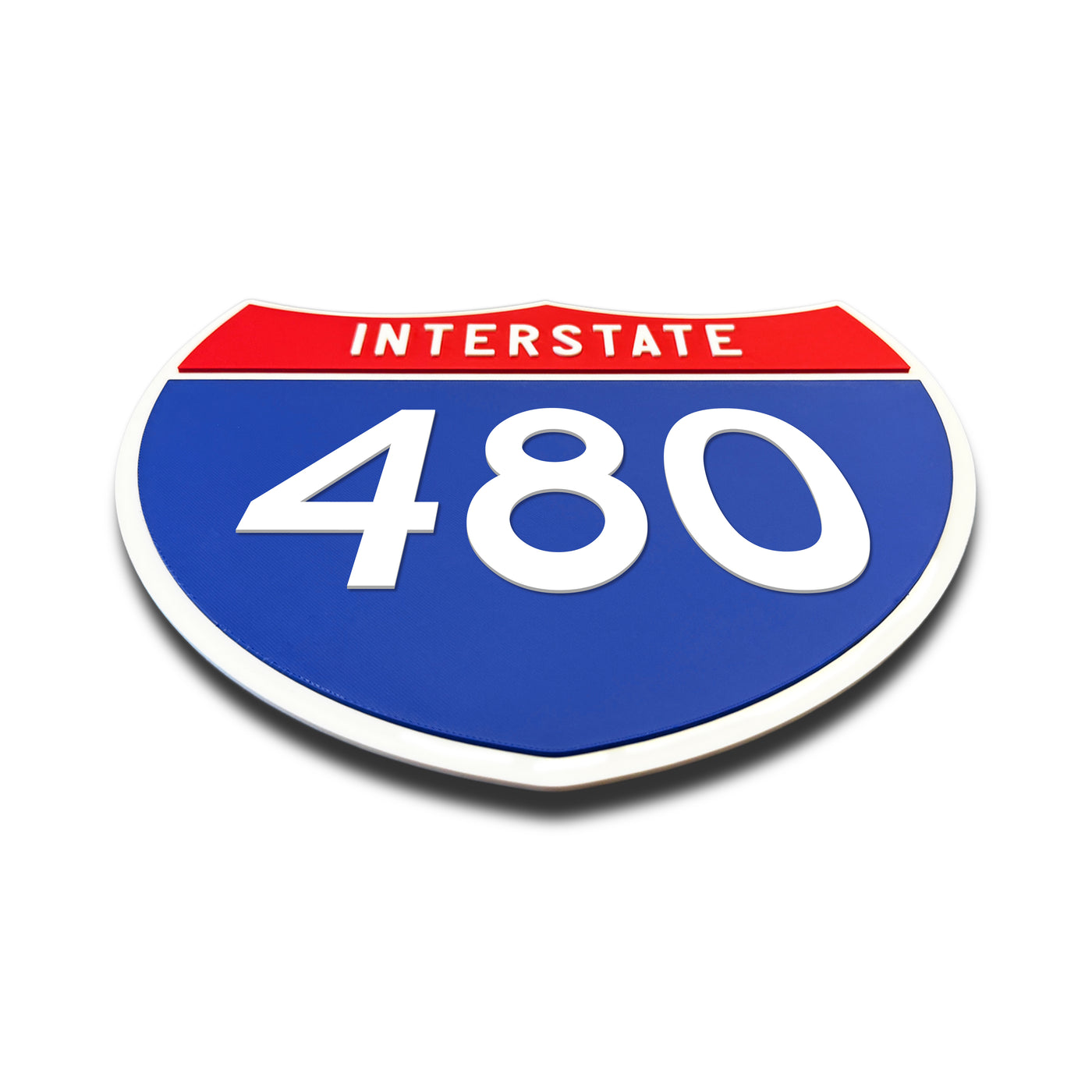 Interstate 480 Number Only road sign replica flat view