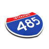 Interstate 485 Number Only road sign replica three quarter view