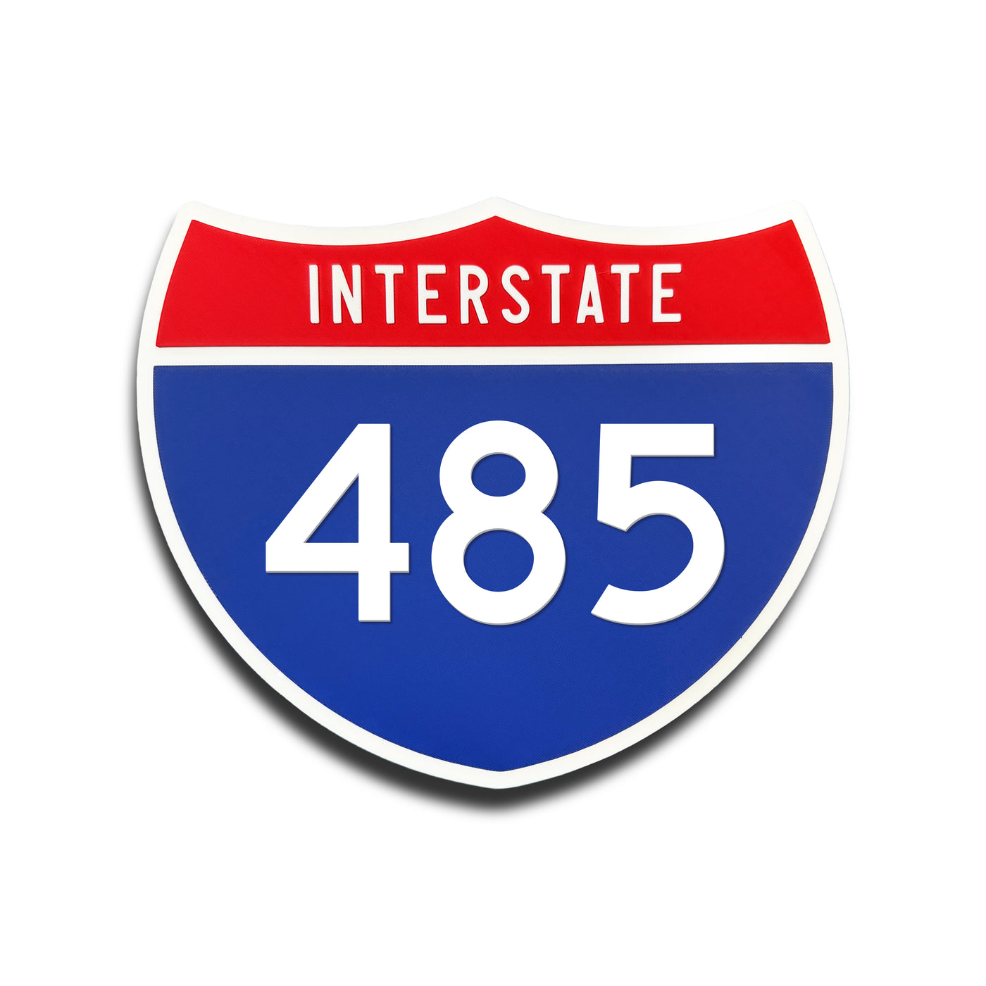 Interstate 485 Number Only road sign replica front view