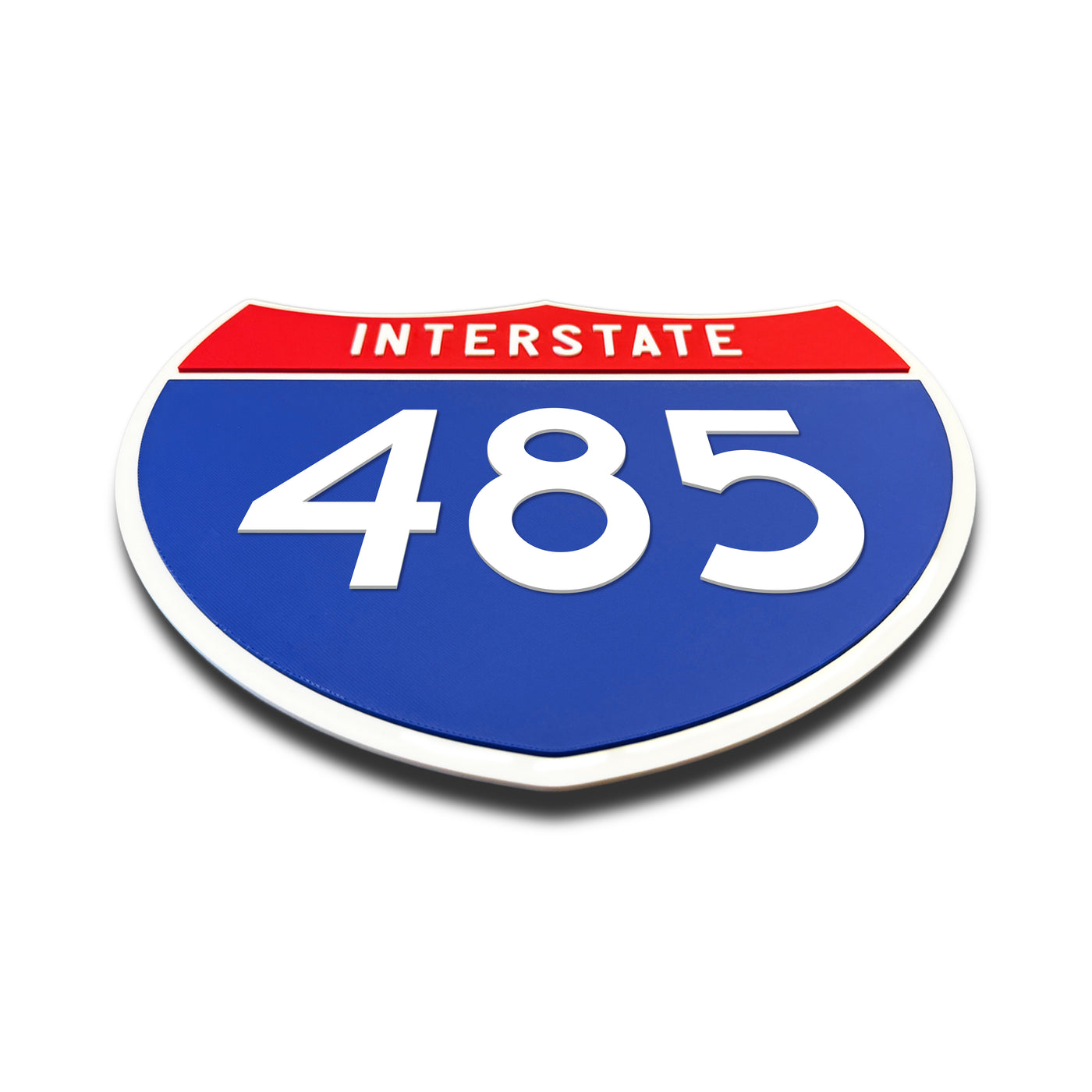 Interstate 485 Number Only road sign replica flat view