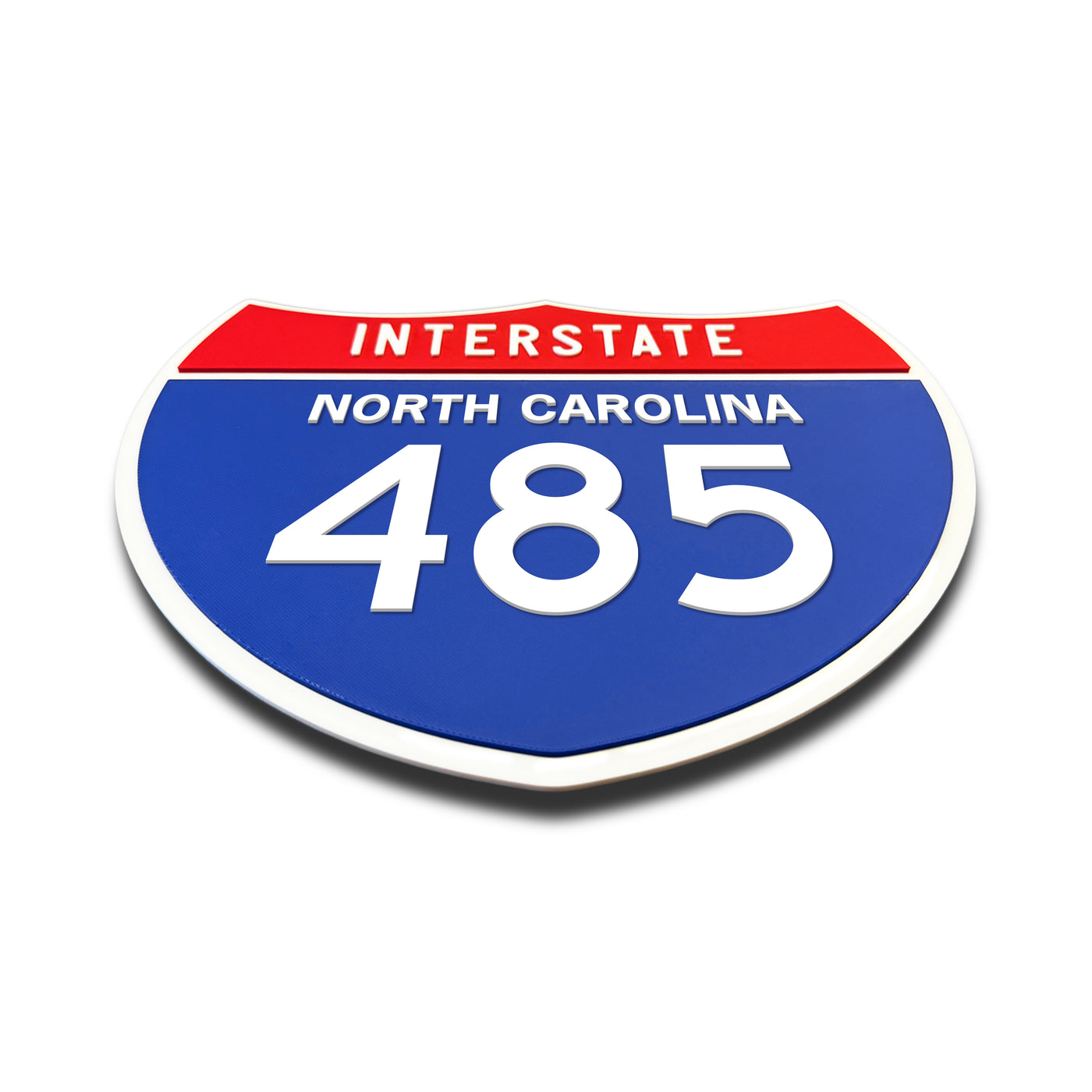 Interstate 485 – North Carolina road sign replica flat view