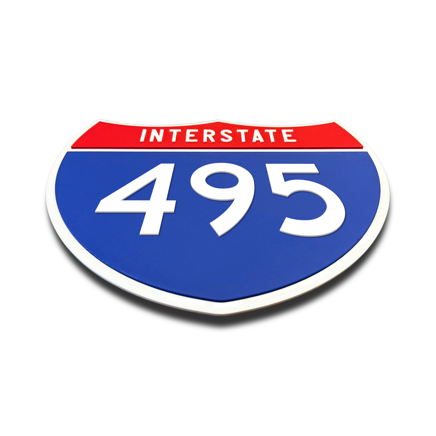Interstate 495 Number Only road sign replica flat view
