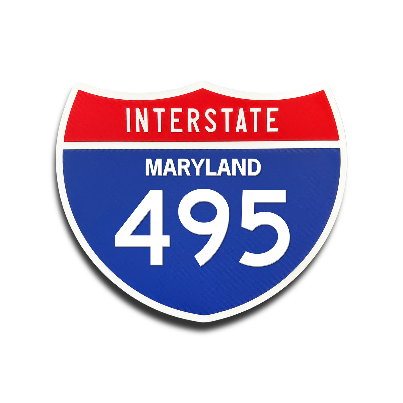 Interstate 495 Maryland road sign replica front view