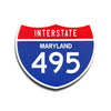 Interstate 495 Maryland road sign replica front view