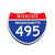 Interstate 495 Massachusetts road sign replica front view