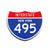 Interstate 495 New York road sign replica front view