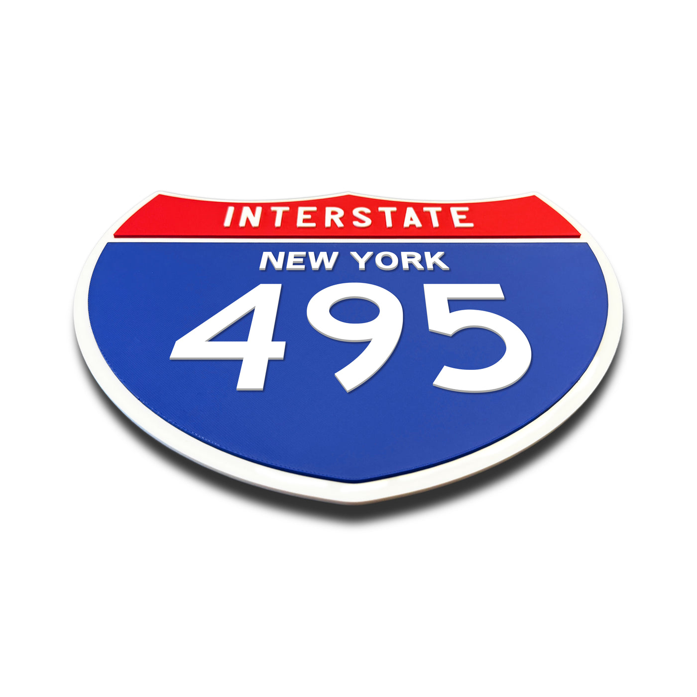 Interstate 495 – New York road sign replica flat view