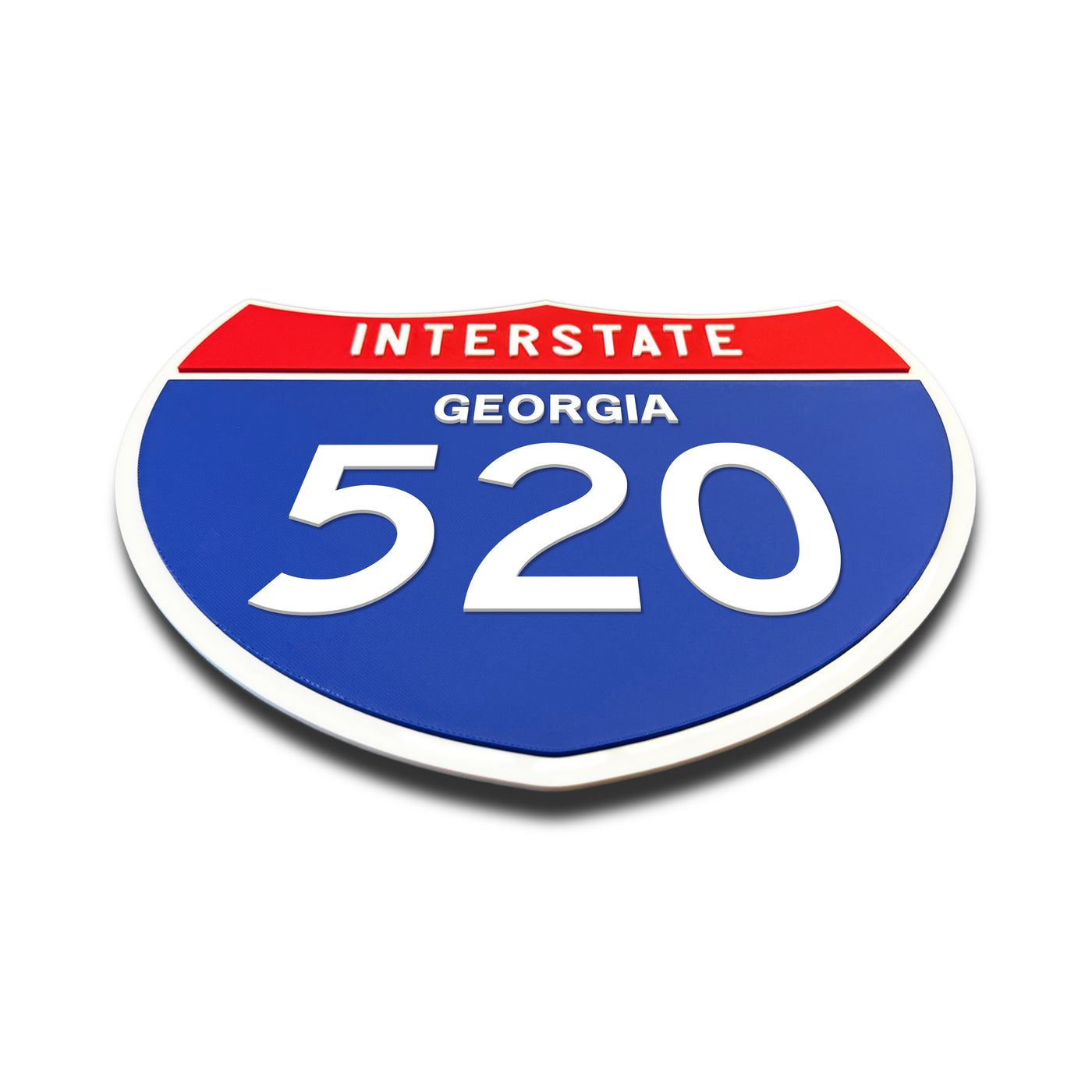 Interstate 520 – Georgia road sign replica flat view