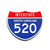 Interstate 520 South Carolina road sign replica front view