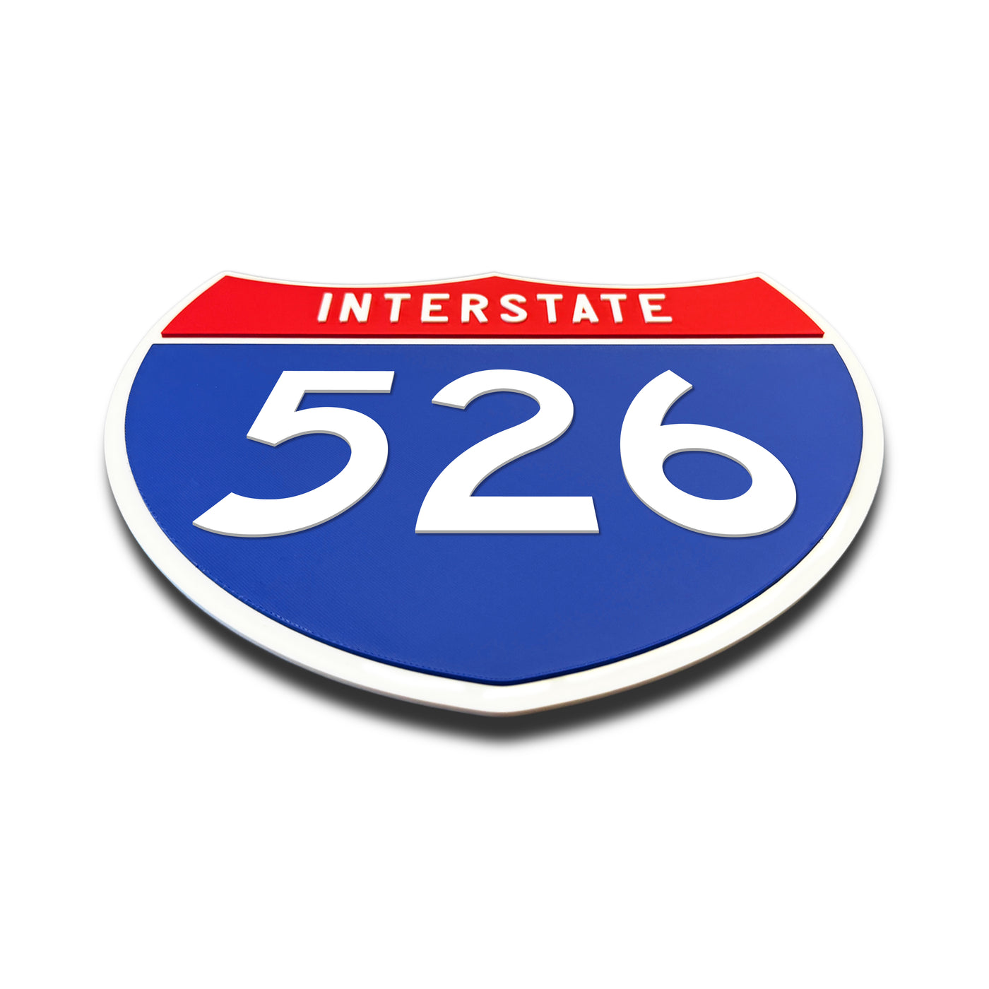 Interstate 526 Number Only road sign replica flat view