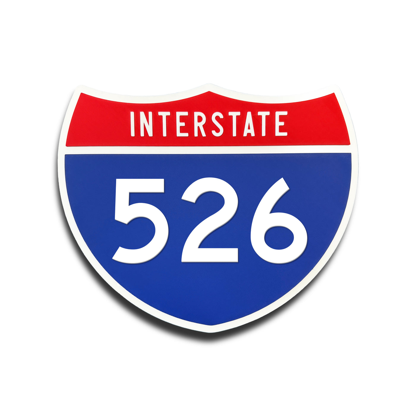 Interstate 526 Number Only road sign replica front view
