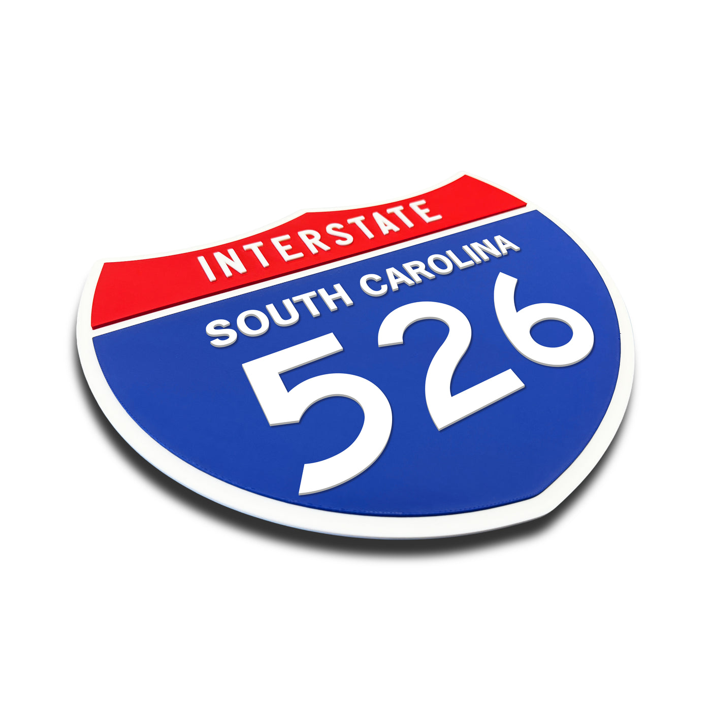 Interstate 526 – South Carolina road sign replica three-quarter view
