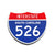 Interstate 526 South Carolina road sign replica front view