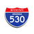 Interstate 530 Arkansas road sign replica front view