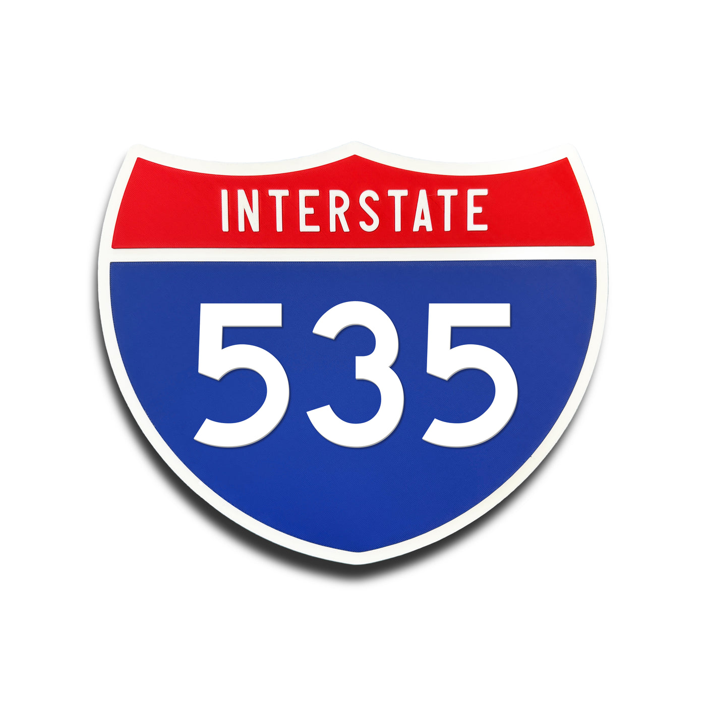 Interstate 535 Number Only road sign replica front view