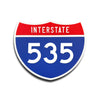 Interstate 535 Number Only road sign replica front view