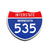 Interstate 535 Minnesota road sign replica front view