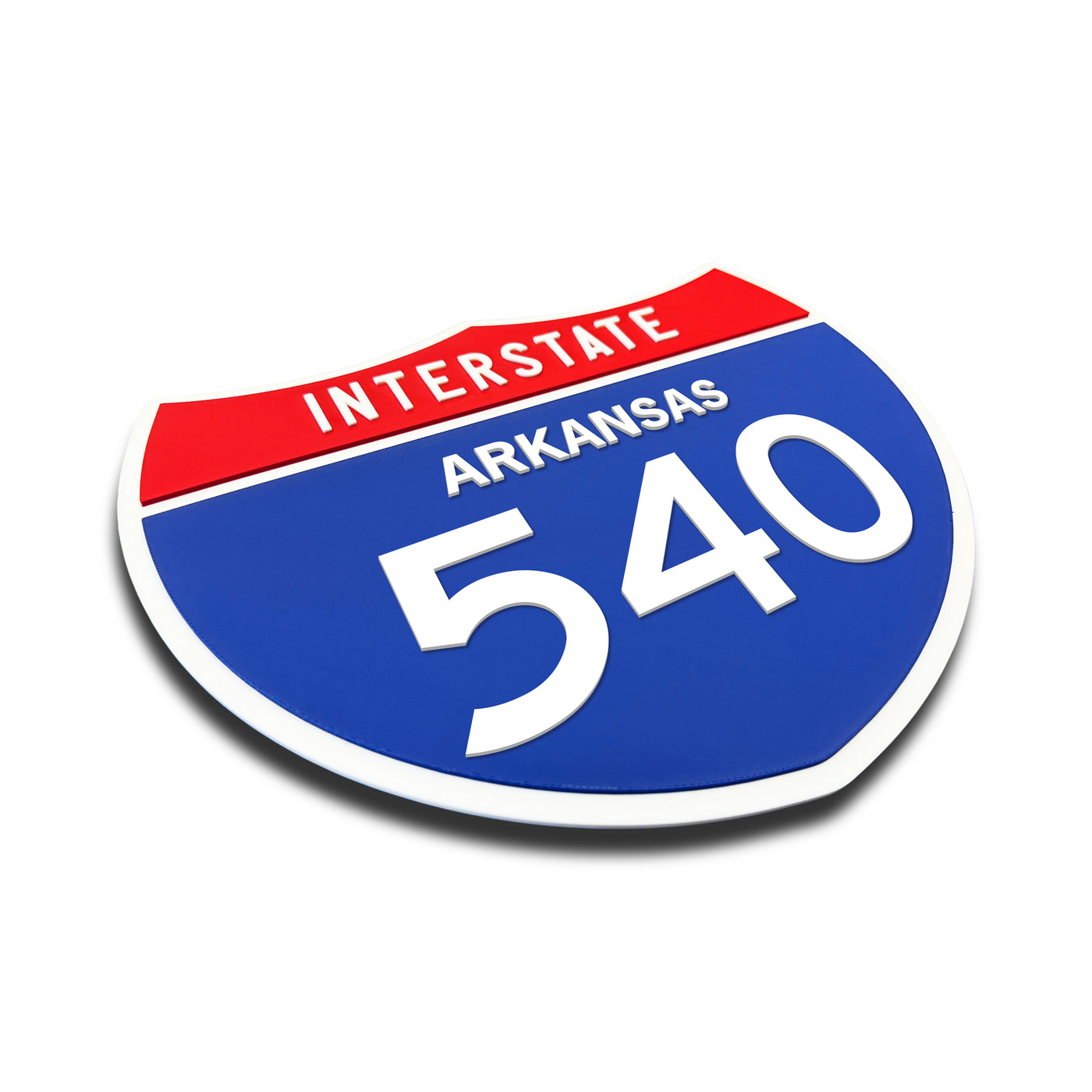 Interstate 540 – Arkansas road sign replica three-quarter view