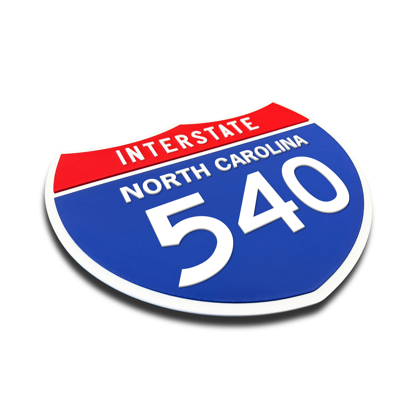 Interstate 540 – North Carolina road sign replica three-quarter view