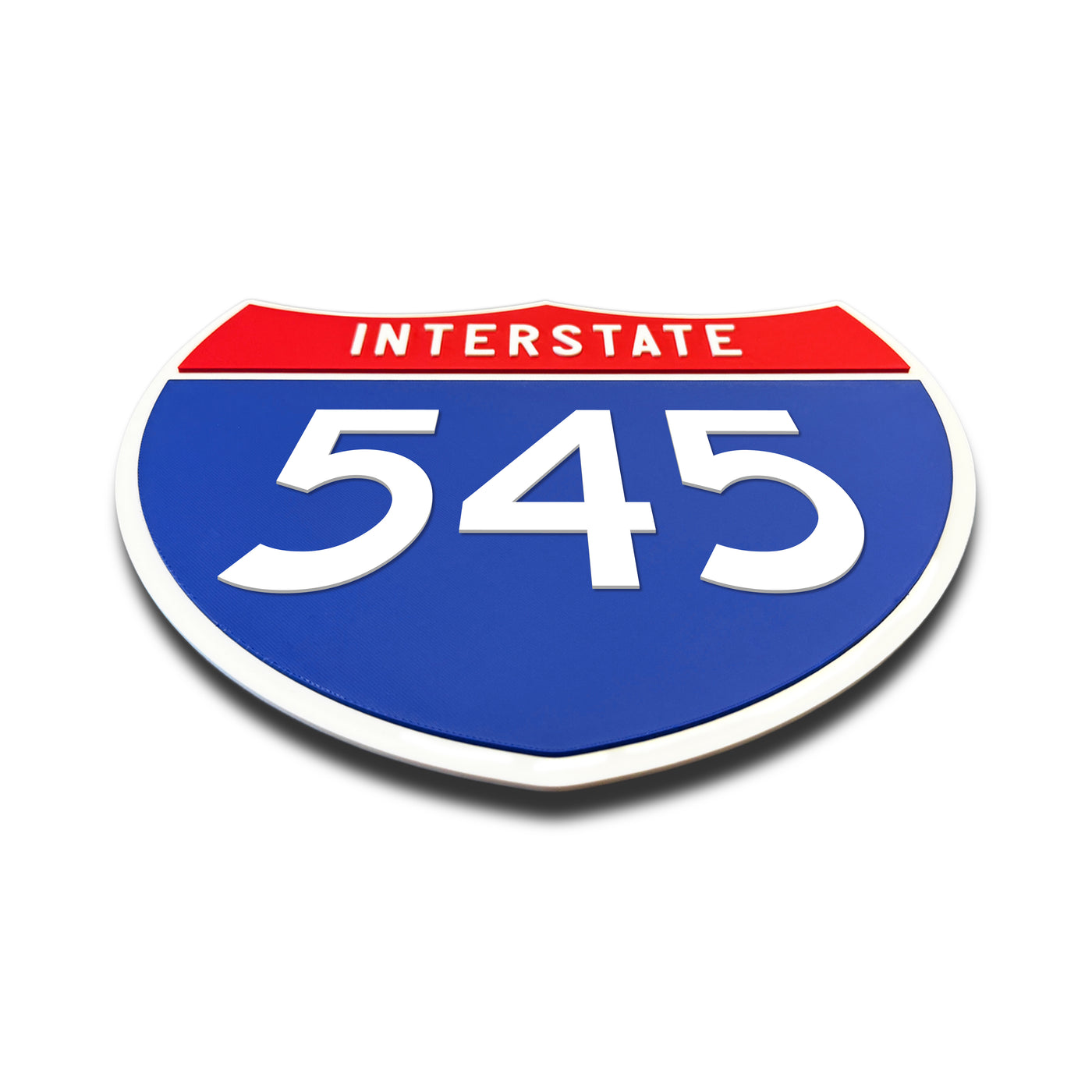Interstate 545 Number Only road sign replica flat view
