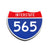 Interstate 565 Number Only road sign replica front view