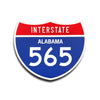 Interstate 565 Alabama road sign replica front view