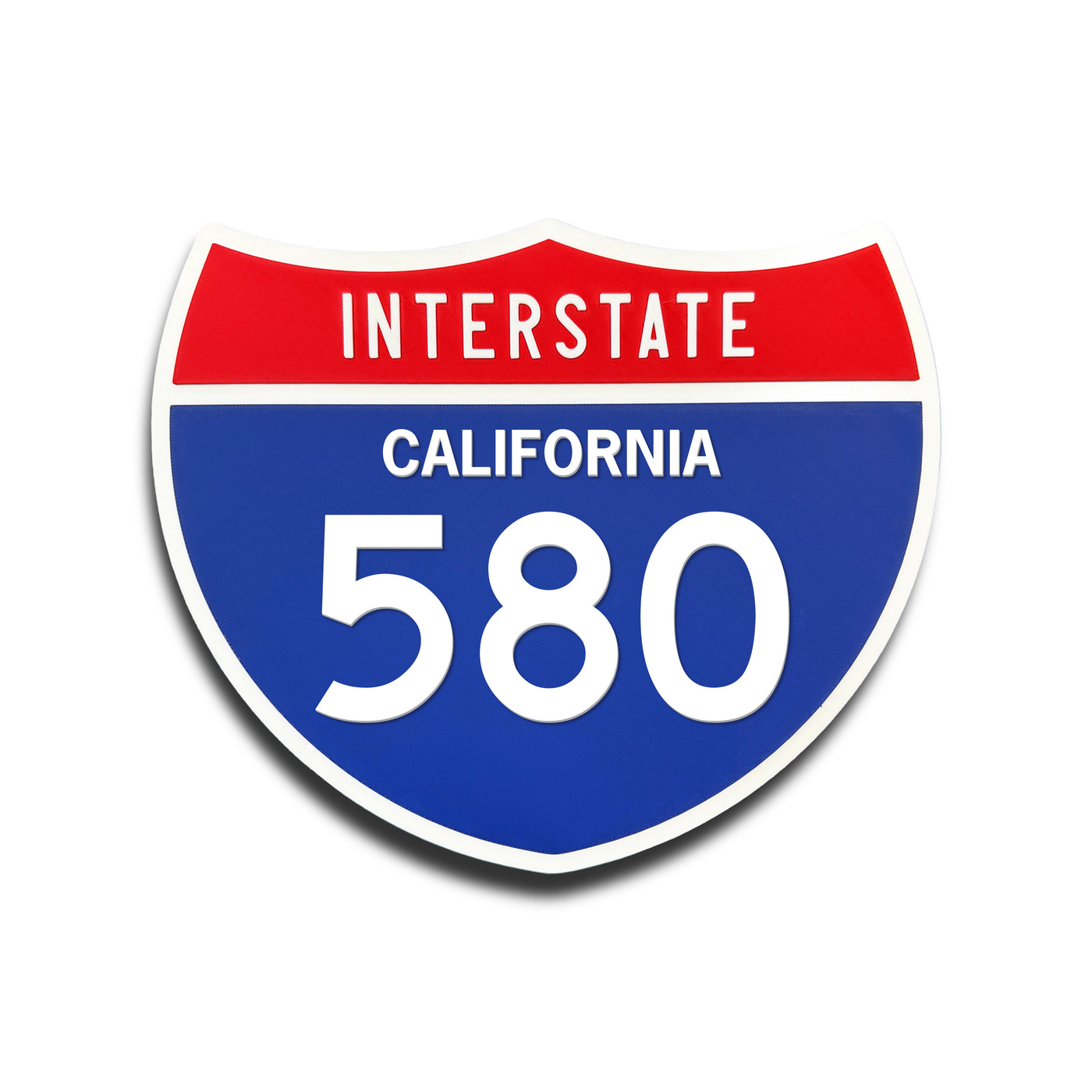 Interstate 580 California road sign replica front view