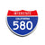 Interstate 580 California road sign replica front view