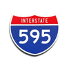 Interstate 595 Number Only road sign replica front view