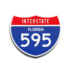 Interstate 595 Florida road sign replica front view