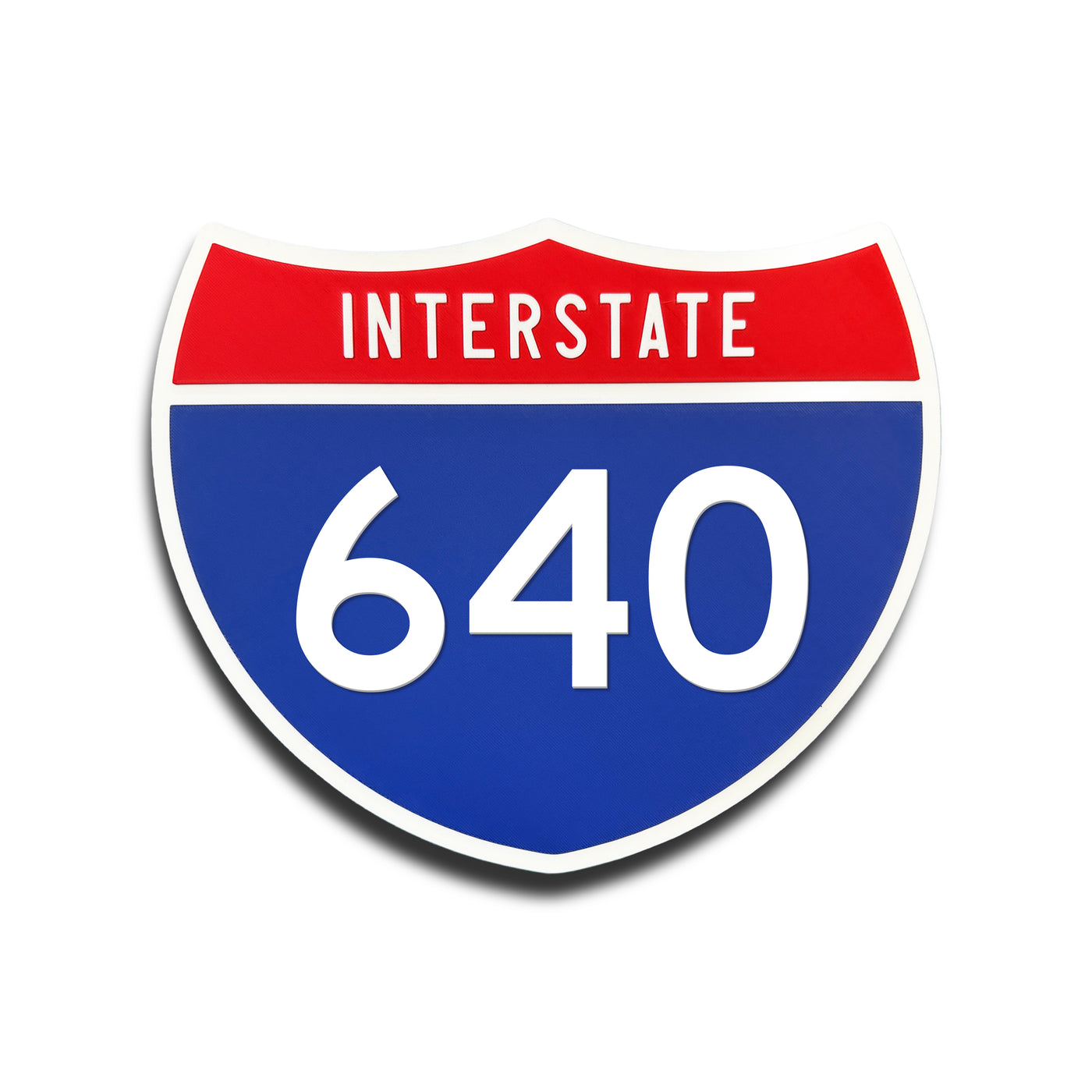 Interstate 640 Number Only road sign replica front view