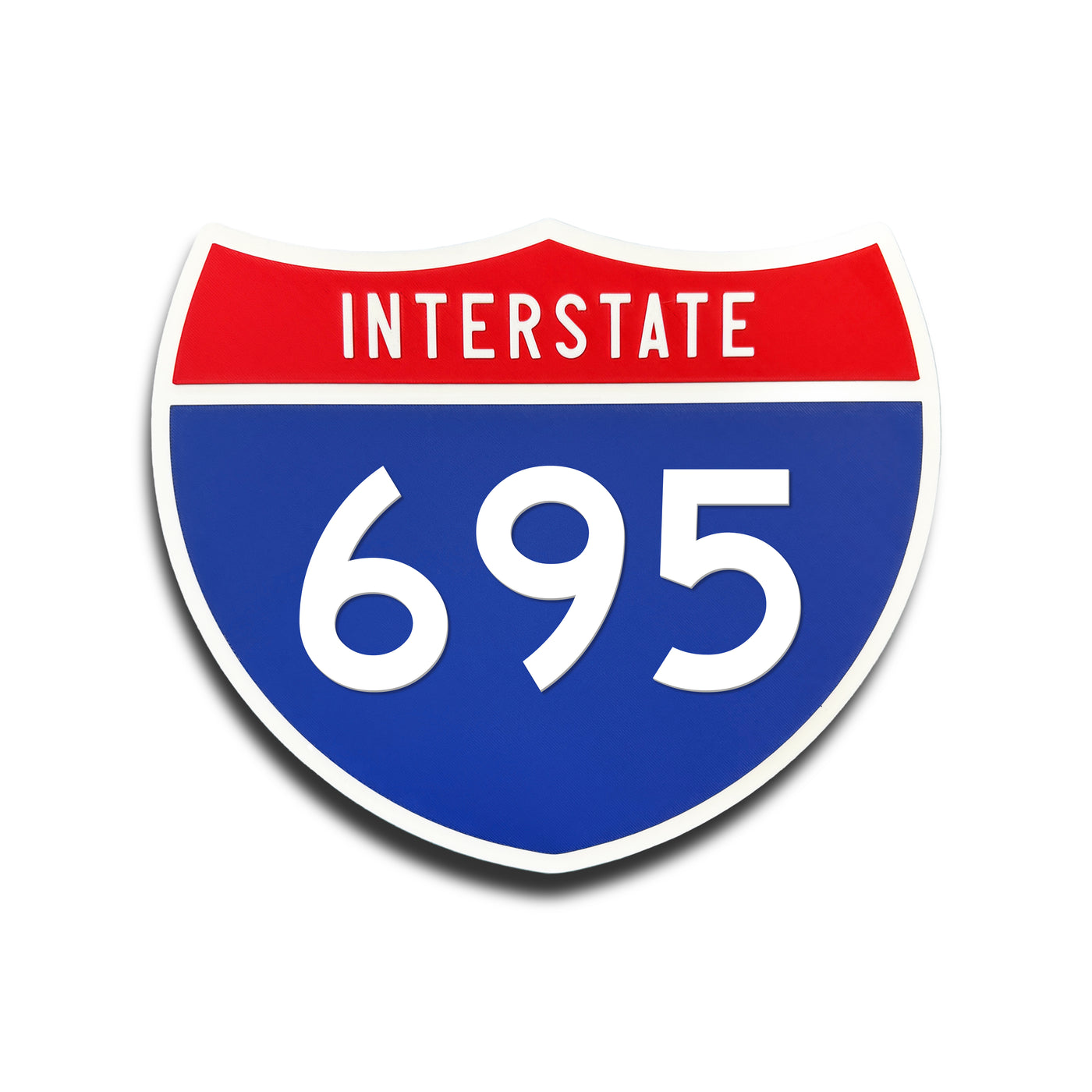Interstate 695 Number Only road sign replica front view