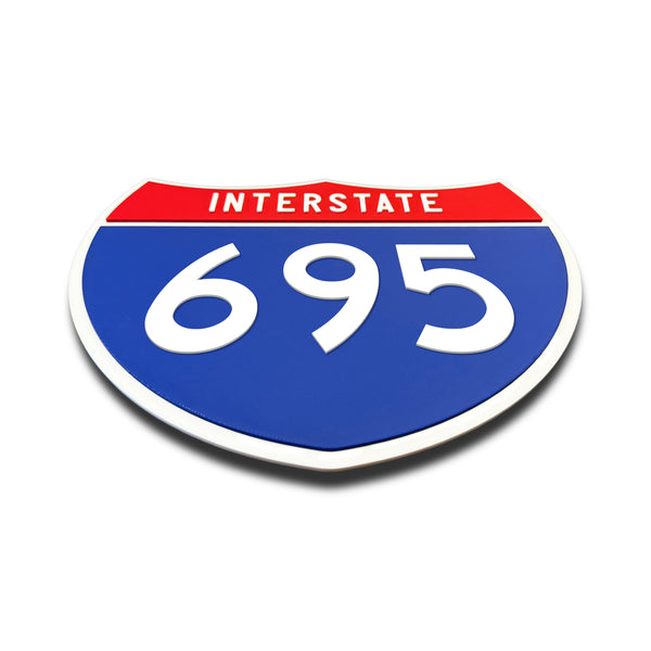 Interstate 695 Number Only road sign replica flat view