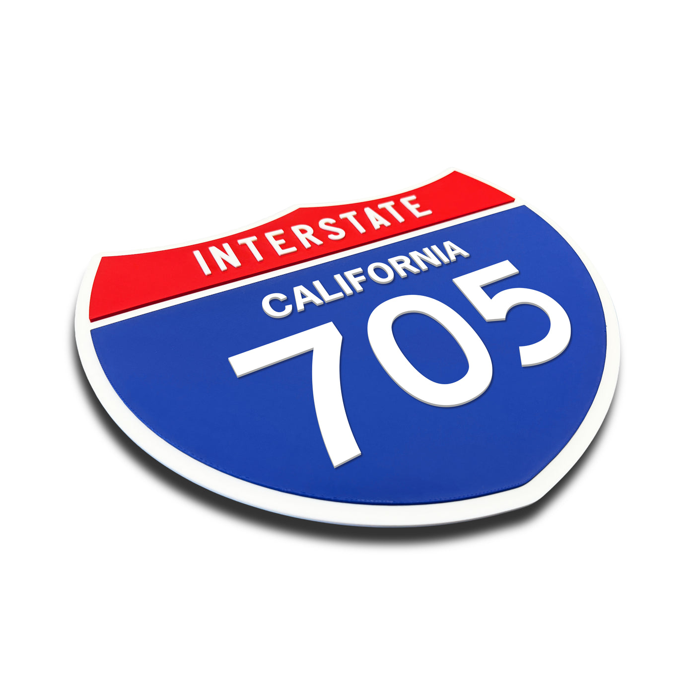 Interstate 705 – California road sign replica three-quarter view