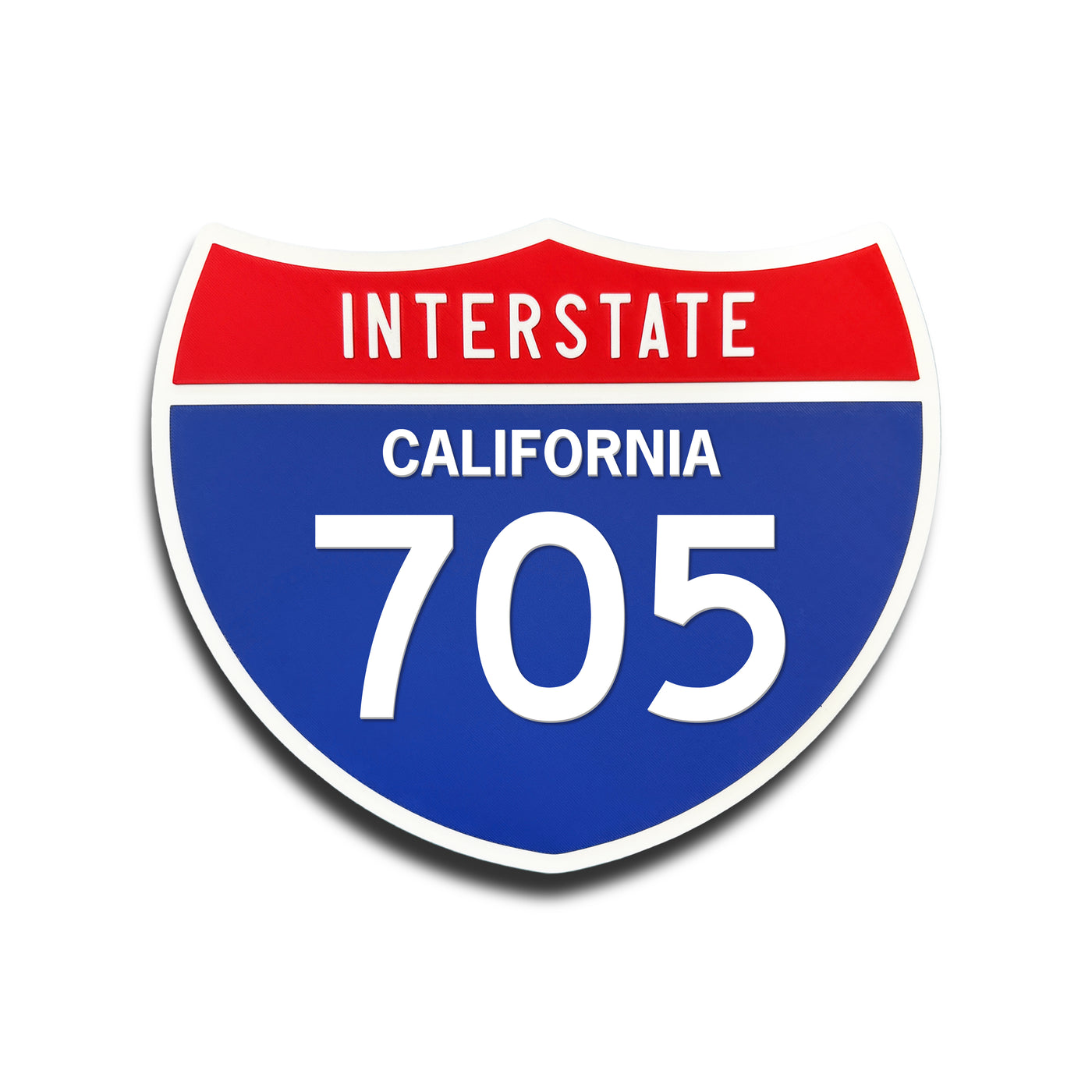 Interstate 705 California road sign replica front view