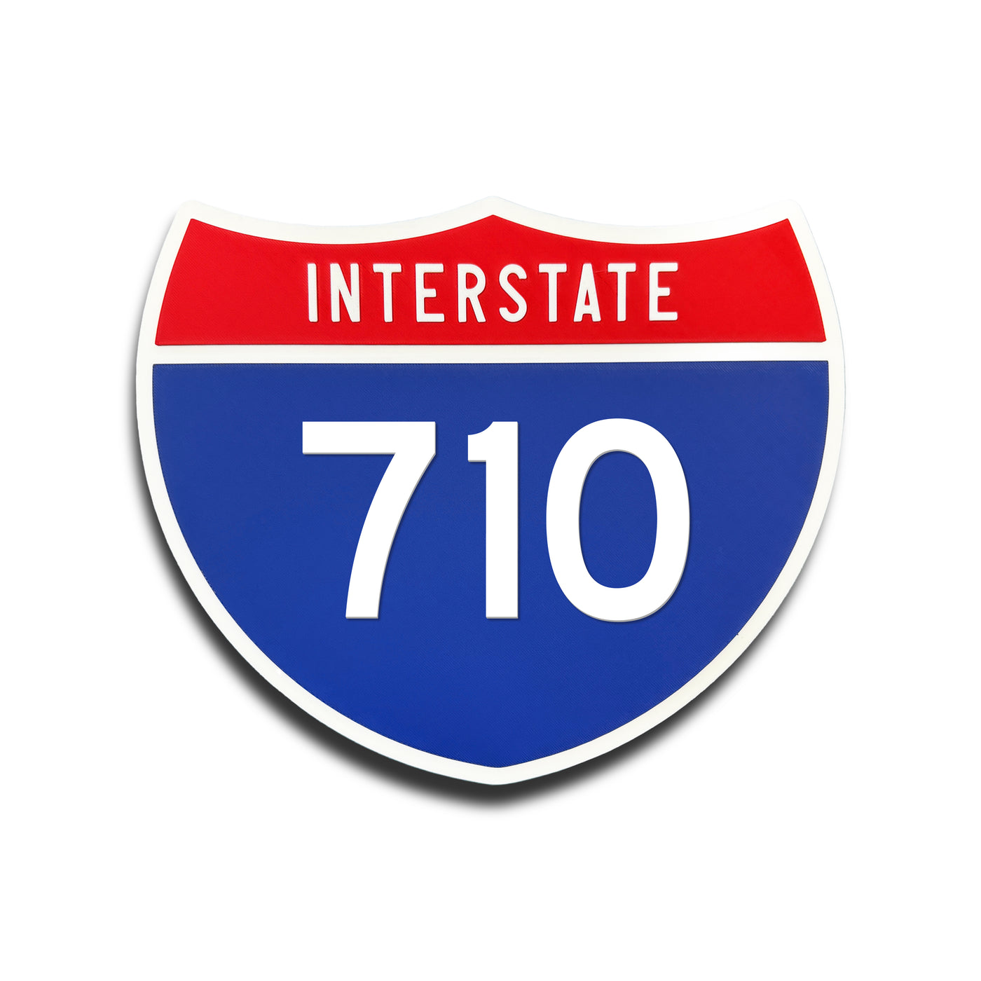 Interstate 710 Number Only road sign replica front view