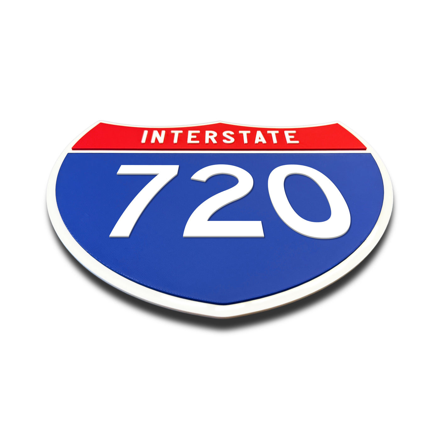 Interstate 720 Number Only road sign replica flat view