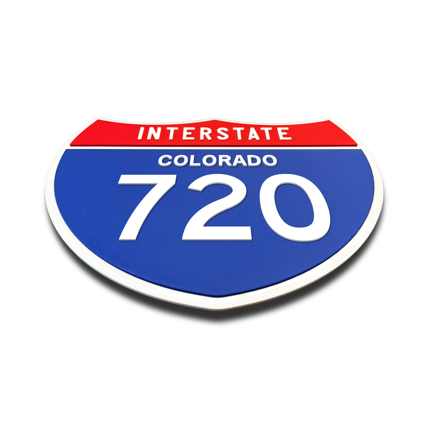 Interstate 720 – Colorado road sign replica flat view