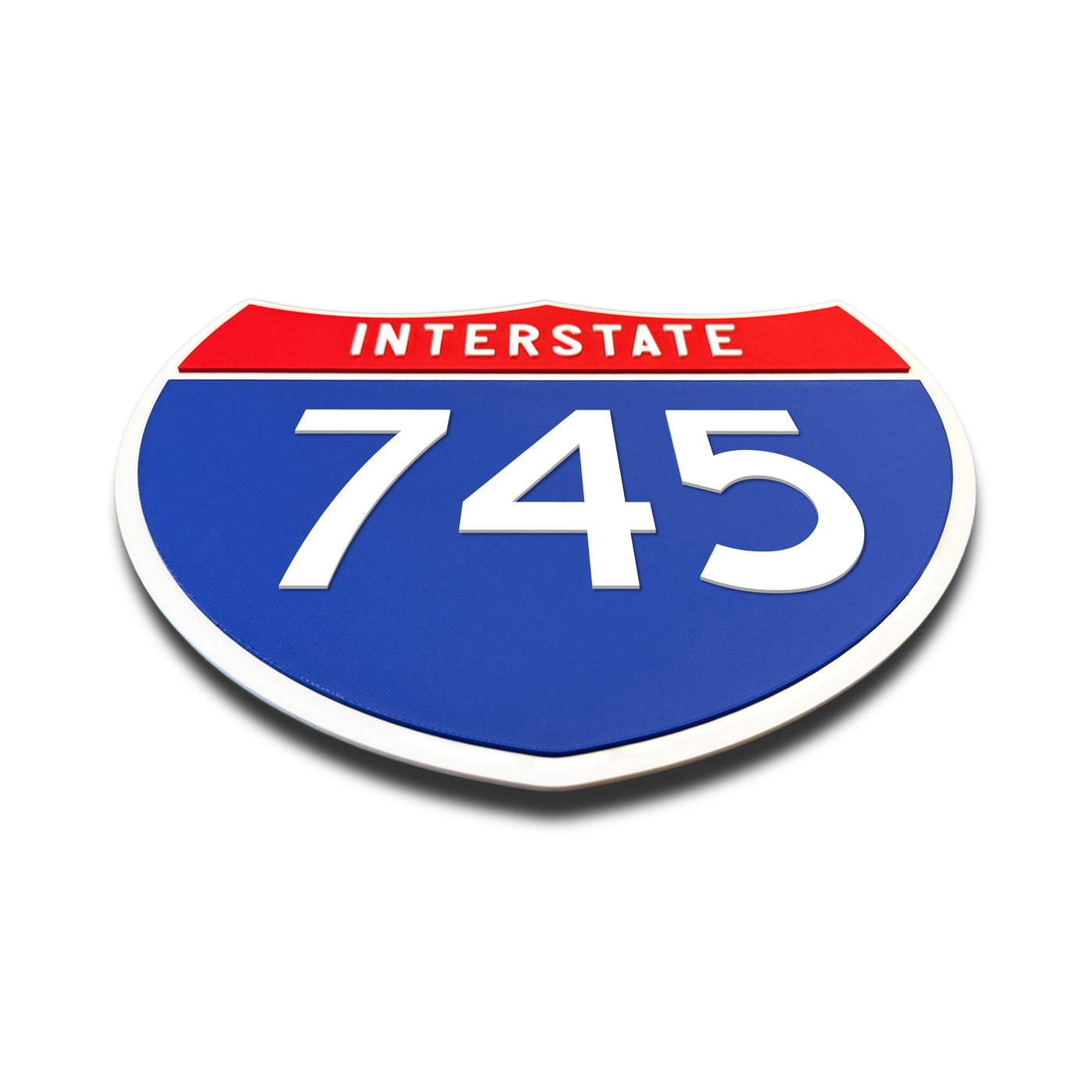 Interstate 745 Number Only road sign replica flat view
