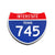 Interstate 745 Texas road sign replica front view
