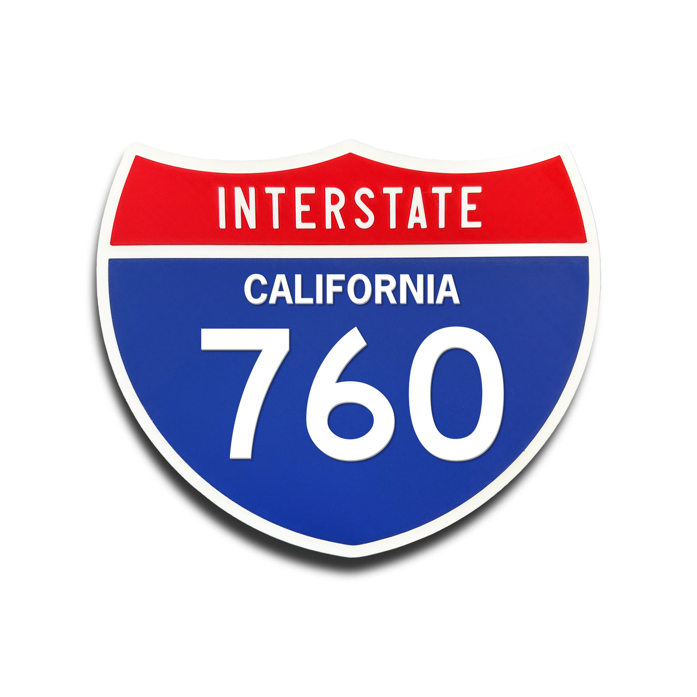 Interstate 760 California road sign replica front view
