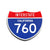 Interstate 760 California road sign replica front view