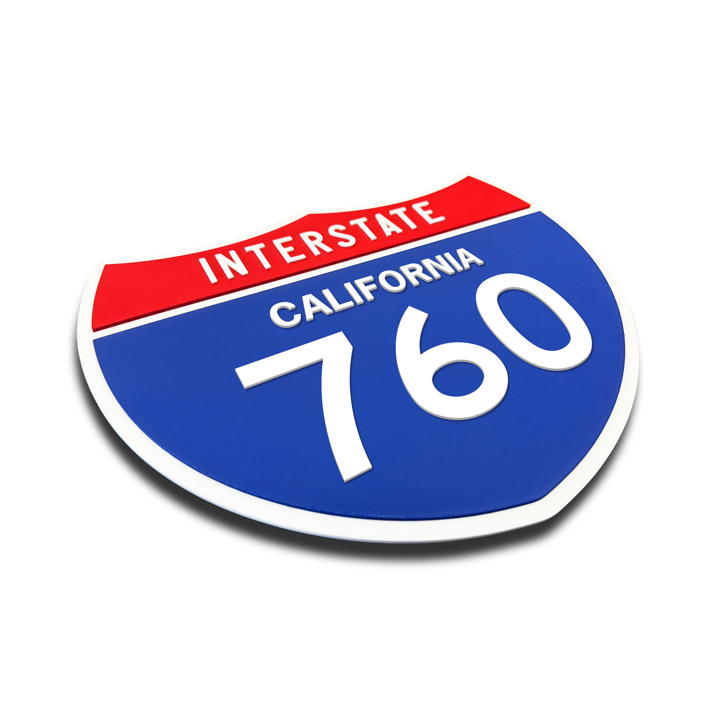Interstate 760 – California road sign replica three-quarter view